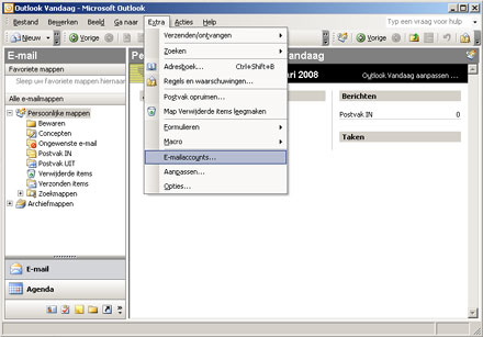 Outlook 2003 - E-mailaccounts