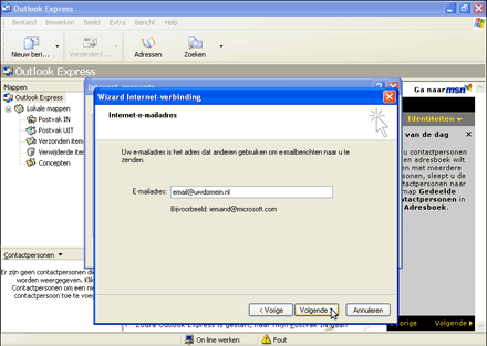 Outlook Express - E-mailadres